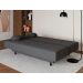 Sofá-Cama Casal 3 Lugares Jimmy Suede Grafite