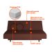 Sofá-Cama Casal 3 Lugares Jimmy Suede Marrom