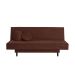 Sofá-Cama Casal 3 Lugares Jimmy Suede Marrom
