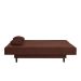 Sofá-Cama Casal 3 Lugares Jimmy Suede Marrom