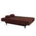 Sofá-Cama Casal 3 Lugares Jimmy Suede Marrom