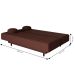Sofá-Cama Casal 3 Lugares Jimmy Suede Marrom