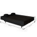 Sofá-Cama Casal 3 Lugares Jimmy Suede Preto