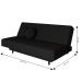 Sofá-Cama Casal 3 Lugares Jimmy Suede Preto