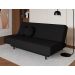Sofá-Cama Casal 3 Lugares Jimmy Suede Preto