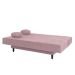 Sofá-Cama Casal 3 Lugares Jimmy Suede Rosa Claro