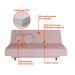 Sofá-Cama Casal 3 Lugares Jimmy Suede Rosa Claro