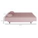 Sofá-Cama Casal 3 Lugares Jimmy Suede Rosa Claro