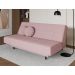 Sofá-Cama Casal 3 Lugares Jimmy Suede Rosa Claro
