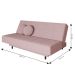 Sofá-Cama Casal 3 Lugares Jimmy Suede Rosa Claro