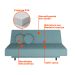 Sofá-Cama Casal 3 Lugares Jimmy Suede Suculenta