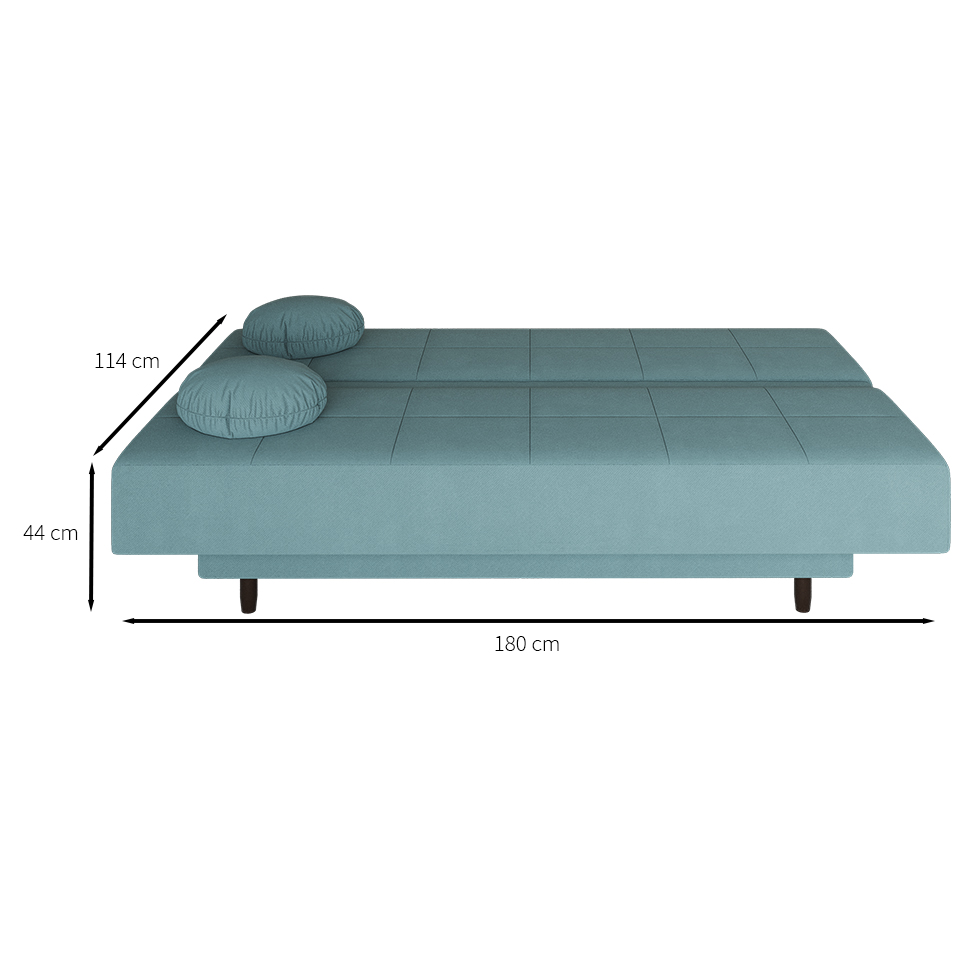Sofá-Cama Casal 3 Lugares Jimmy Suede Suculenta