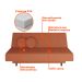 Sofá-Cama Casal 3 Lugares Jimmy Suede Terracota