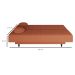 Sofá-Cama Casal 3 Lugares Jimmy Suede Terracota