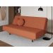 Sofá-Cama Casal 3 Lugares Jimmy Suede Terracota
