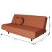 Sofá-Cama Casal 3 Lugares Jimmy Suede Terracota