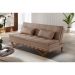 Sofá-Cama Casal 3 Lugares Lisboa Linho Marrom