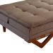 Sofá-Cama Casal 3 Lugares Lisboa Linho Marrom