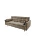 Sofá-Cama Casal 3 Lugares Marília Suede Bege