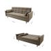Sofá-Cama Casal 3 Lugares Marília Suede Bege
