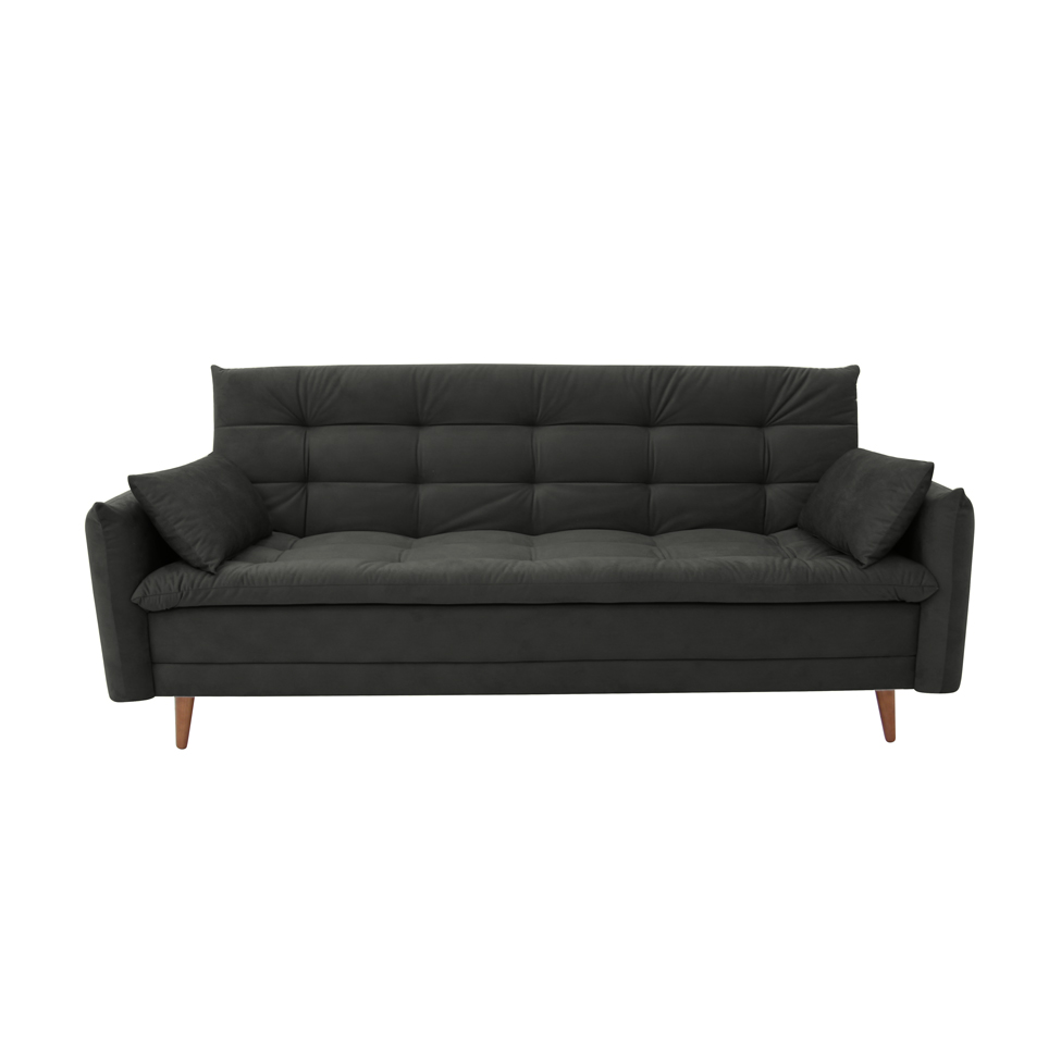 Sofá-Cama Casal 3 Lugares Marília Suede Grafite