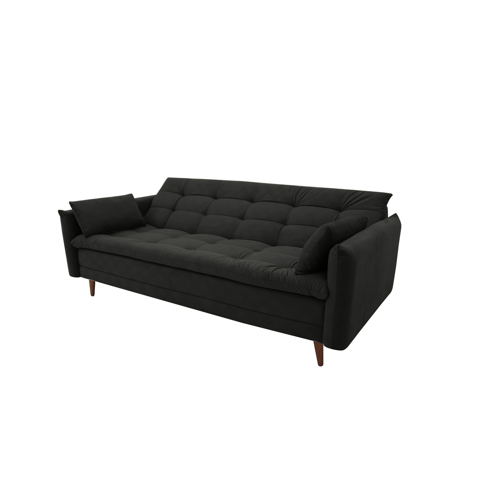 Sofá-Cama Casal 3 Lugares Marília Suede Grafite