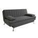Sofá-Cama Casal 3 Lugares Paiva Suede Grafite