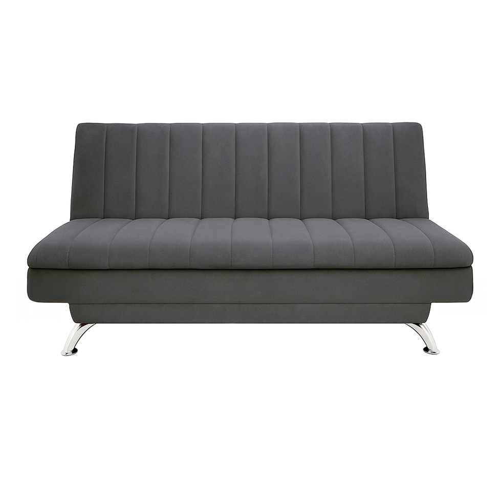 Sofá-Cama Casal 3 Lugares Paiva Suede Grafite