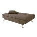 Sofá-Cama Casal 3 Lugares Paiva Suede Marrom