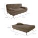 Sofá-Cama Casal 3 Lugares Paiva Suede Marrom