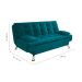Sofá-Cama Casal 3 Lugares Premium A2 Suede Azul Turquesa