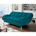 Sofá-Cama Casal 3 Lugares Premium A2 Suede Azul Turquesa