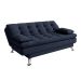 Sofá-Cama Casal 3 Lugares Premium Linho Azul Marinho