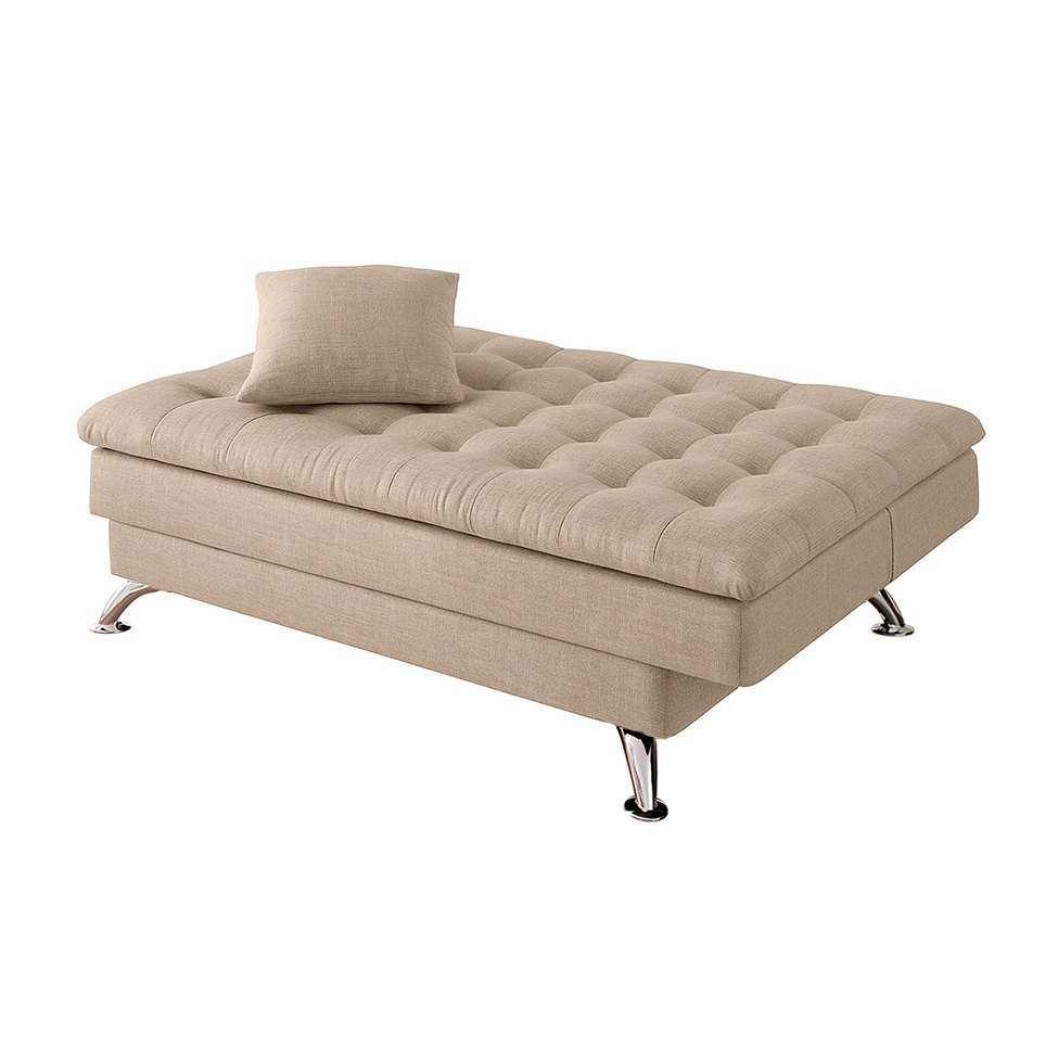 Sofá-Cama Casal 3 Lugares Premium Linho Bege