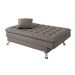 Sofá-Cama Casal 3 Lugares Premium Linho Cinza