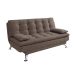 Sofá-Cama Casal 3 Lugares Premium Linho Marrom