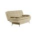 Sofá-Cama Casal 3 Lugares Premium Pé Metal Suede Bege 190 cm