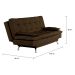 Sofá-Cama Casal 3 Lugares Premium Pé Metal Suede Marrom 190 cm
