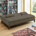 Sofá-Cama Casal 3 Lugares Premium Suede Pés de Madeira Marrom