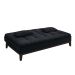 Sofá-Cama Casal 3 Lugares Premium Suede Pés de Madeira Preto
