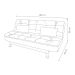 Sofá-Cama Casal 3 Lugares Premium Suede Pés de Metal Preto
