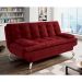Sofá-Cama Casal 3 Lugares Premium Suede Vermelho