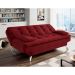 Sofá-Cama Casal 3 Lugares Premium Suede Vermelho