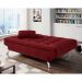 Sofá-Cama Casal 3 Lugares Premium Suede Vermelho