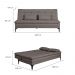 Sofá-Cama Casal 3 Lugares Prince Linho Cinza
