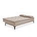 Sofá-Cama Casal 3 Lugares Prince Suede Bege