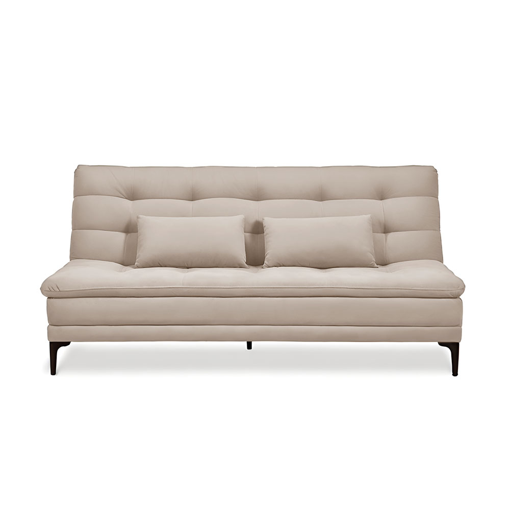Sofá-Cama Casal 3 Lugares Prince Suede Bege