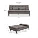 Sofá-Cama Casal 3 Lugares Prince Suede Cinza