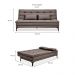 Sofá-Cama Casal 3 Lugares Prince Suede Marrom