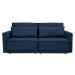 Sofá-Cama Casal 3 Lugares Retrátil Sem Caixa Aspen Suede Azul Petróleo